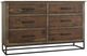 International Furniture Direct Natural Teca Brown 6-Drawer Dresser-0