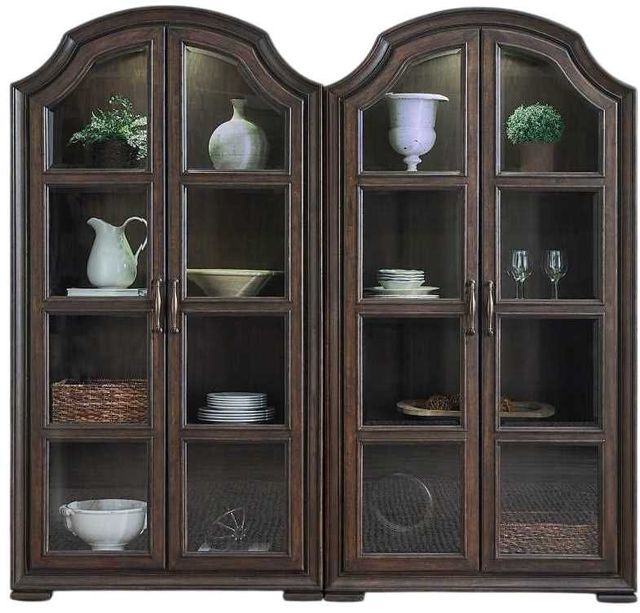 Liberty Furniture Provence Park 2-Piece Chateau Brown Display Cabinet Set-0