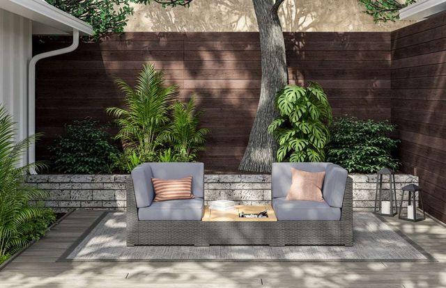 homestyles® Boca Raton 3-Piece Brown Outdoor Chair Pair and Coffee Table-3