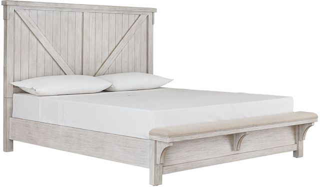 Signature Design by Ashley® Brashland 6-Piece White King Panel Bed Set-1