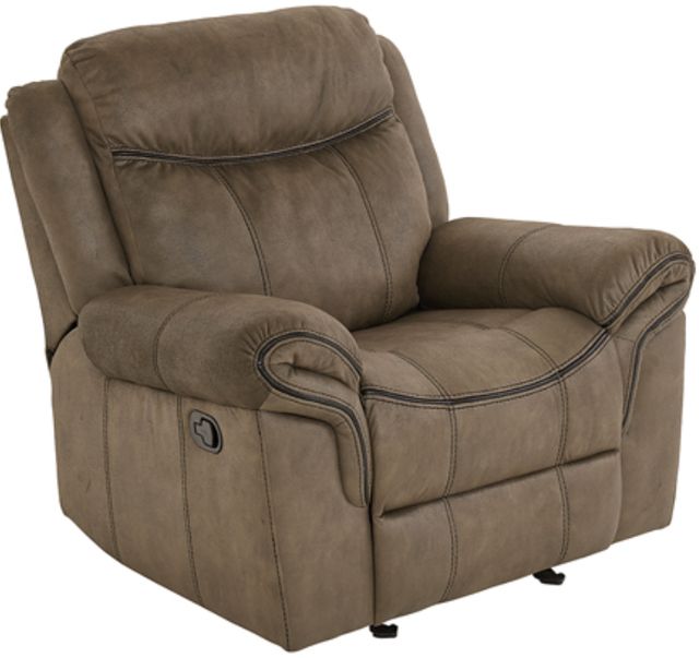 American Wholesale Furniture Knoxville Brown Manual Glider Recliner-0