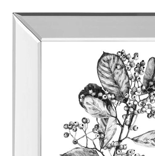 Classy Art Hawthorn Berry Branch I by Emma Scarvey Mirrored Frame Wall Art-1