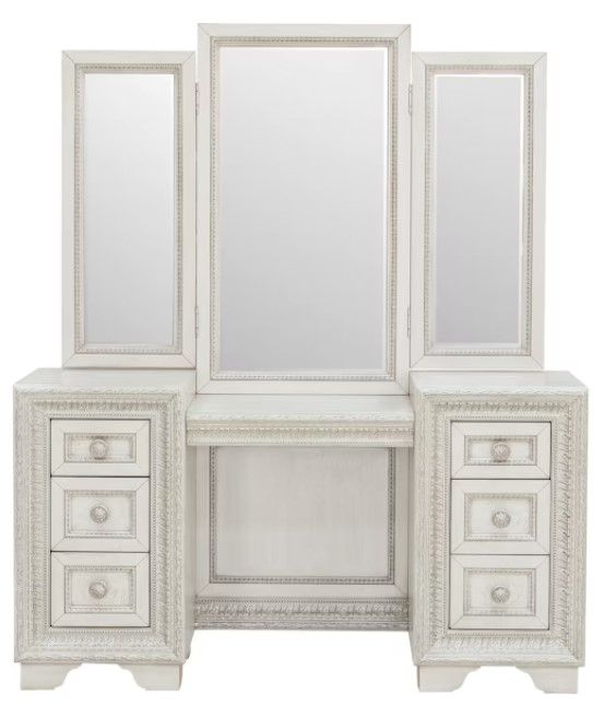 Pulaski™ Camila Cream 7-Drawer Vanity Table-2