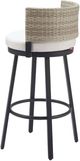 Zuo® Modern Midnight Wave Black/Gray/White Aluminum Outdoor Barstool-3