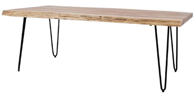 Jofran Inc. Nature's Edge Natural Coffee Table with Black Base-2