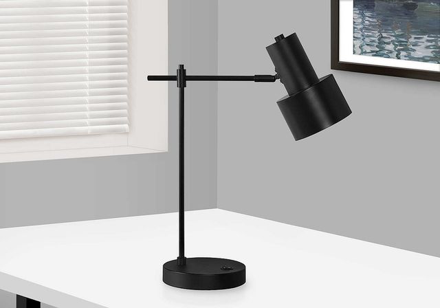 Monarch Specialties Inc. 21"H Black Metal Table Lamp-3