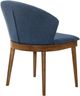 Armen Living Juno 2-Piece Blue/Walnut Dining Side Chair Set-4