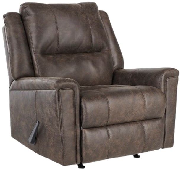 Signature Design by Ashley® Skymaker Walnut Manual Rocker Recliner-0