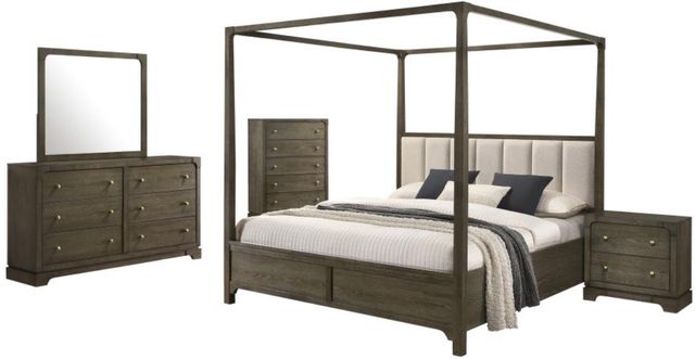 Coaster® Gran Park 5-Piece Dark Cocoa Eastern King Bedroom Set-0