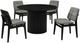 Coaster® Hamlyn 5-Piece Black/Gray Round Dining Table Set-0
