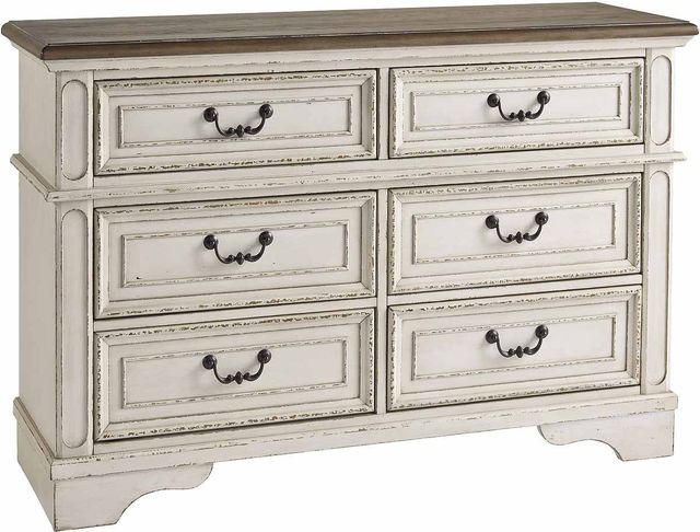 Signature Design by Ashley® Realyn 2-Piece Chipped White Full Panel Bed Set-2