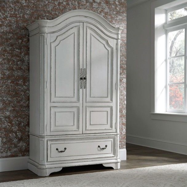 Liberty Furniture Magnolia Manor Antique White Armoire-1