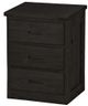Crate Designs™ Furniture Espresso 30" Tall Nightstand with Lacquer Finish Top Only-0