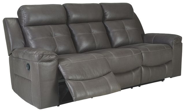 Signature Design by Ashley® Jesolo Dark Gray Manual Reclining Sofa-1