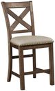 Signature Design by Ashley® Moriville 6-Piece Grayish Brown Counter Height Dining Set-1