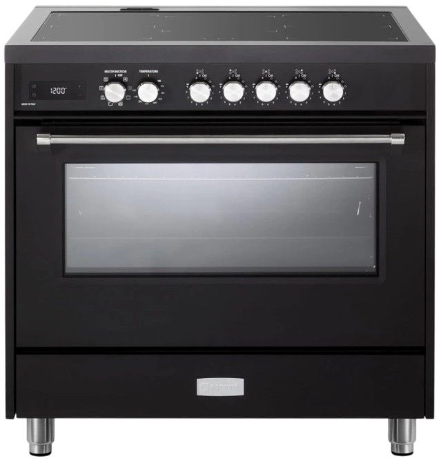 Verona® Ultima 36" Matte Black Pro Style Induction Range-0