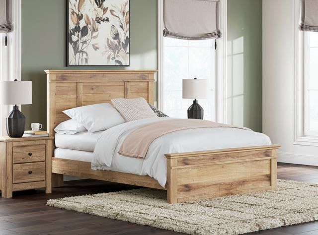 Signature Design by Ashley® Fenderport Tan Queen Panel Bed-1