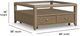 Flexsteel® Reed Glass Top Square Coffee Table with Driftwood Oak Base-2