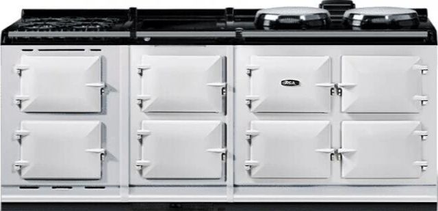 AGA™ eR7 Classic Cast Iron 83" Pearl Ashes Pro Style Dual Fuel Range-0