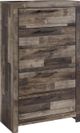 Benchcraft® Derekson 4-Piece Multi Gray Queen Panel Bed Bedroom Set-4