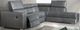 Via Furniture 6600 Gray Power Reclining Sectional with Adjustable Headrest-0