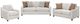Coaster® Christine 3-Piece Beige Upholstered Sloped Arm Sofa Set-0