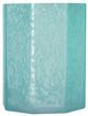 A & B Home Aqua Blue Frosted Mercury Glass Octagonal Candle Holder-1