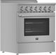 FORNO® Paolo 30" Stainless Steel Pro Style Electric Range with True Convection Oven-1
