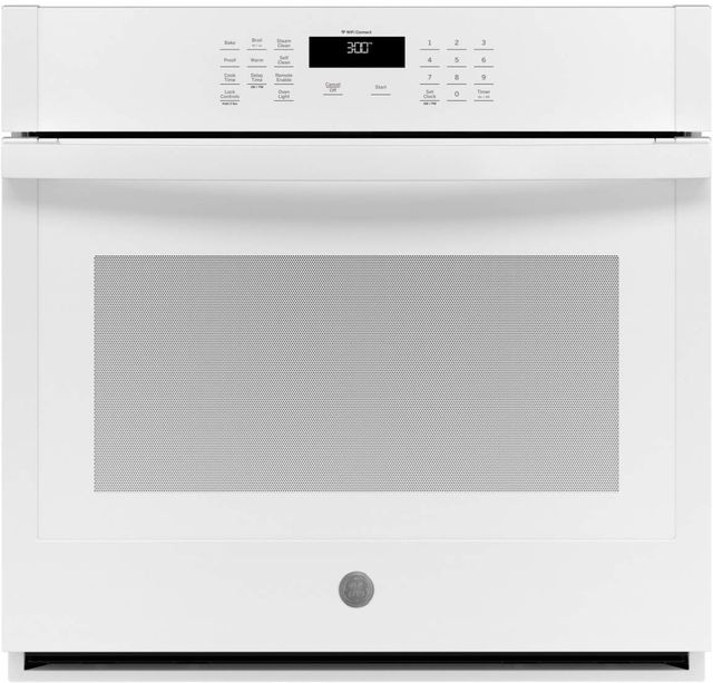 GE® 30" White Electric Built In Single Oven-0