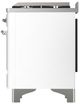Ilve® Majestic III 60" White Pro Style Dual Fuel Natural Gas Range with Solid Door and Chrome Trim-3