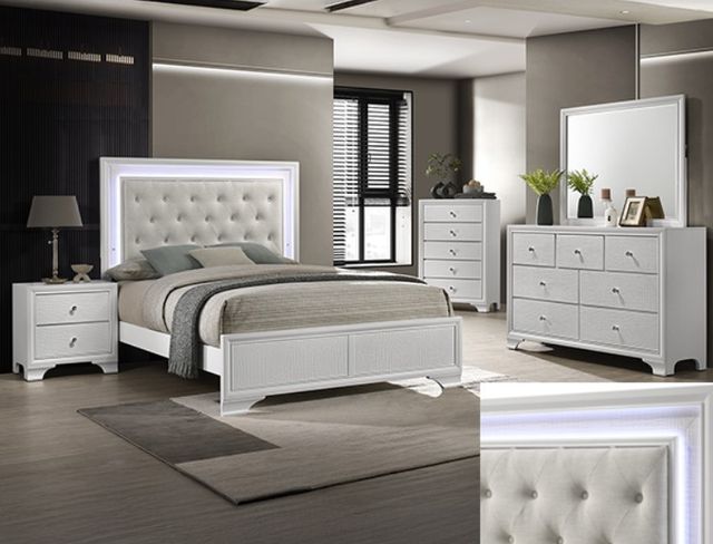 Crown Mark Lyssa Frost/Oat Youth Twin Panel Bed-1