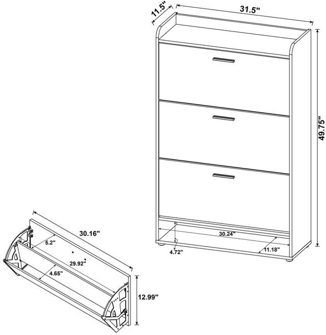 Coaster® Denia Mango Shoe Cabinet-2
