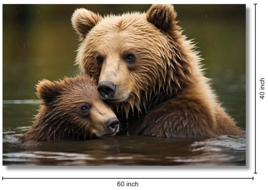 Classy Living Contemplative Bear Family Art Wall Art-2