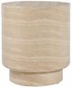 Classic Home Mckenna Travertine Stone 18" Outdoor Round End Table-0