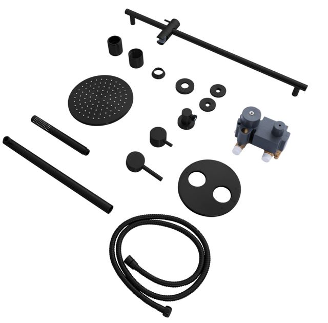 ZLINE Autograph Edition Matte Black El Dorado Shower System-1