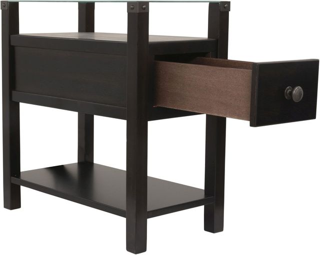 Signature Design by Ashley® Diamenton Almost Black Chairside End Table-1