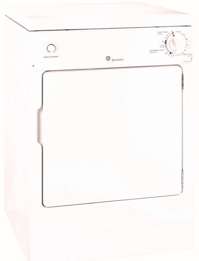 GE® 3.6 Cu. Ft. White Compact Electric Dryer-1