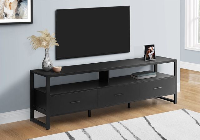 Monarch Specialties Inc. Black 72" TV Stand-1