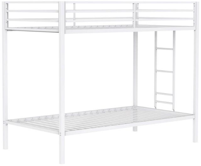 Coaster® Alevera Matte White Youth Twin/Twin Bunk Bed-0