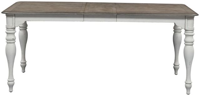 Liberty Furniture Magnolia Manor Weathered Bark Dining Table with Antique White Base-2