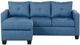 Mazin Furniture Phelps 2-Piece Blue Reversible Sofa Chaise Sectional-3