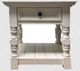 Million Dollar Rustic Cottage Frosted White End Table-0