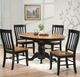 Winners Only® Quails Run Almond Top Round Pedestal Dining Table with Ebony Base-2