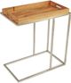 Riverside Furniture Finley Brown Side Table with Stainless Steel Metal Base-0