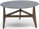 Natuzzi Editions Plettro Lead Gray/Blonde Ash Round Corner Table-0