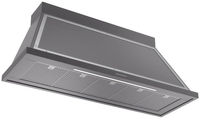 Ilve® Nostalgie II Noblesse 60" Graphite Matte Wall Mounted Range Hood with Chrome Trim-1