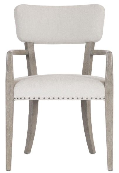 Bernhardt Albion Pewter/White Arm Chair-3