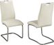 Brassex Inc. Popper 2-Piece Chrome/White Dining Chair Set-2