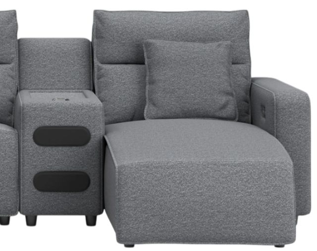 Signature Design by Ashley® Modmax II 4-Piece Pepper/Salt Power Reclining Right-Arm Facing Sectional and Chaise with Audio Console-1