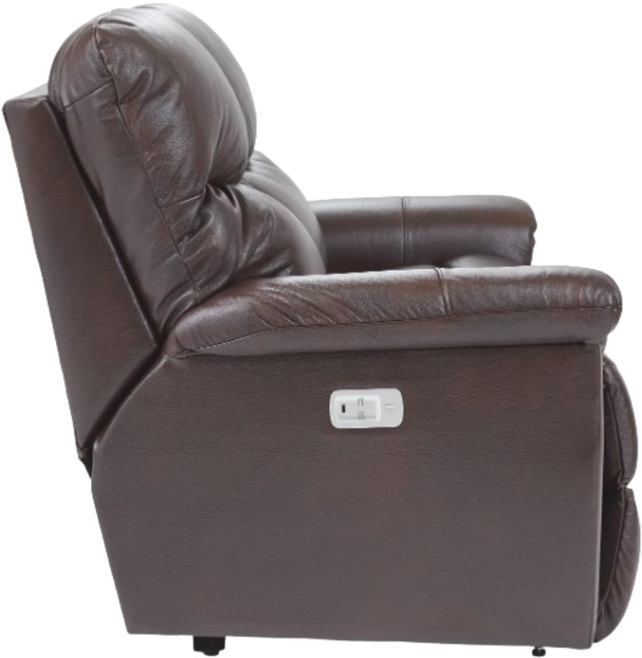 La-Z-Boy® James Walnut Leather Power Reclining Loveseat with